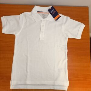 French Toast Boys Short Sleeve School Uniform Pique Polo Shirt White Sz S6/7